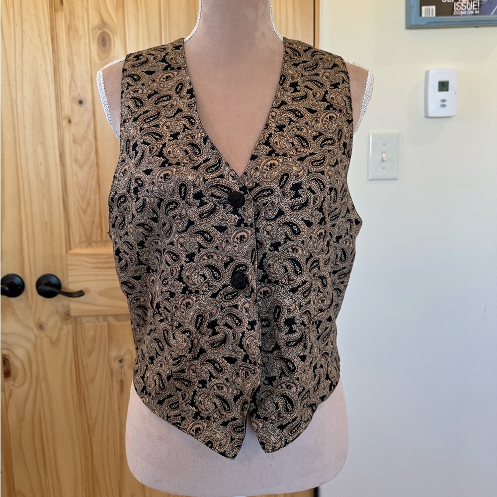 Vintage Windridge Unisex Paisley Button down Vest